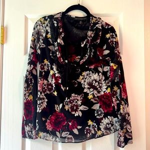 WHBM XS Floral Blouse